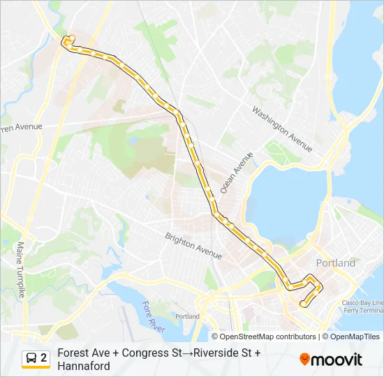 2 Bus Line Map