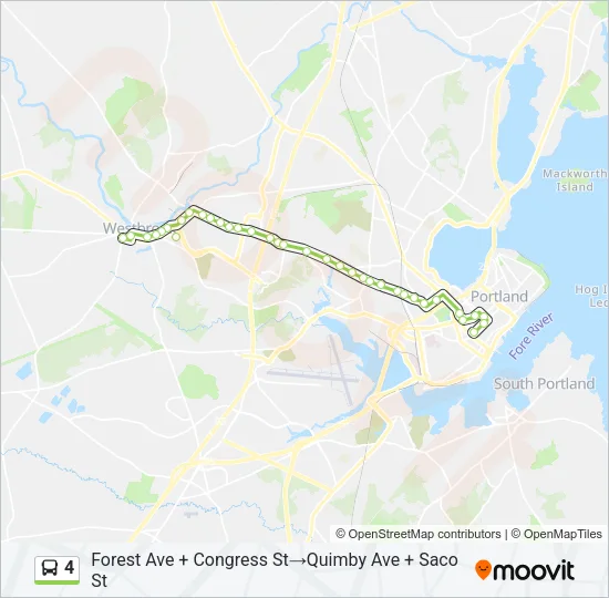 4 Bus Line Map