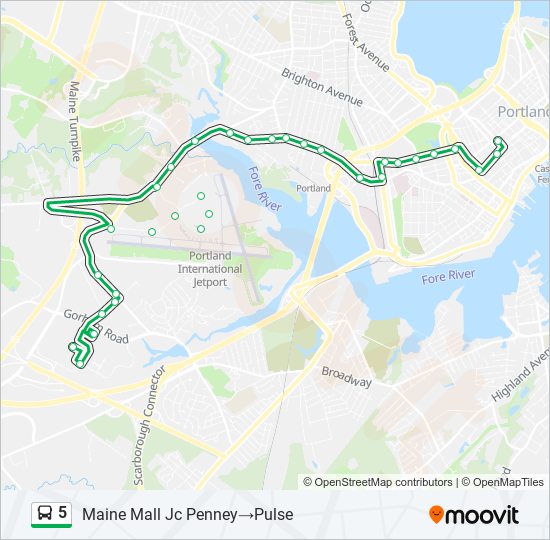 5 bus Line Map