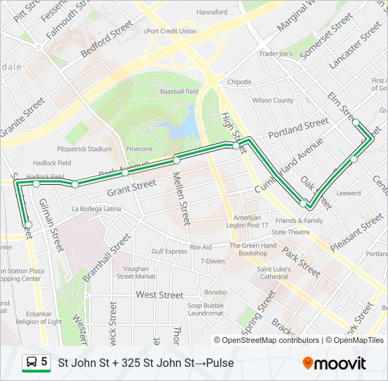 5 bus Line Map