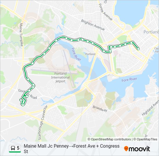 5 bus Line Map