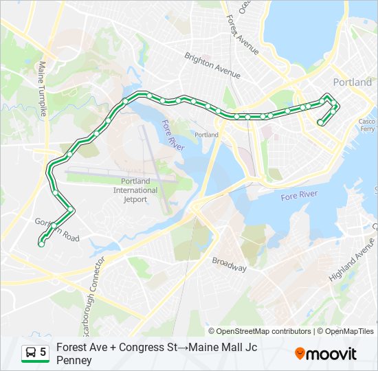 5 bus Line Map