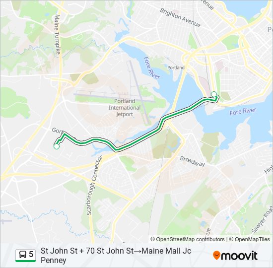 5 bus Line Map