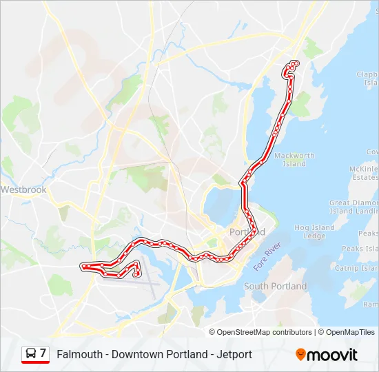 7 Bus Line Map