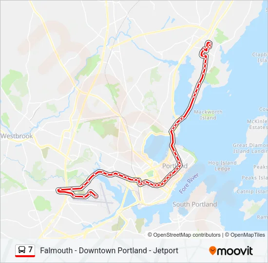 7 Bus Line Map