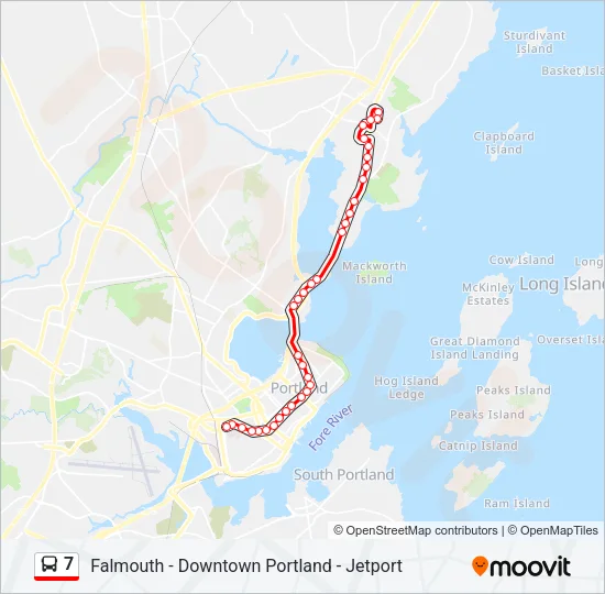 7 Bus Line Map