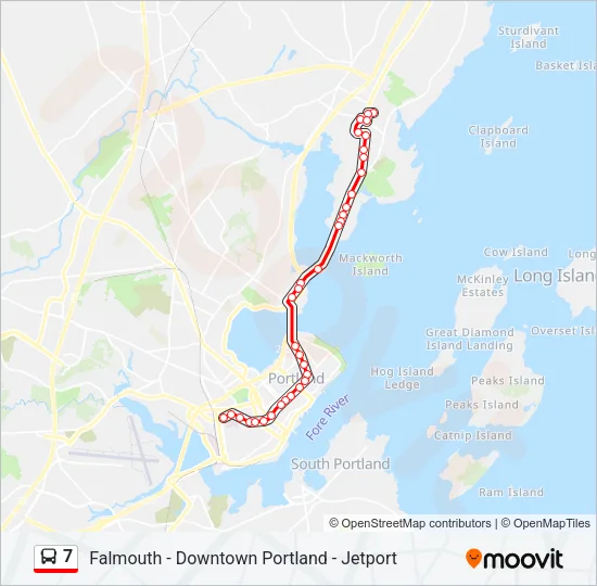 7 Bus Line Map