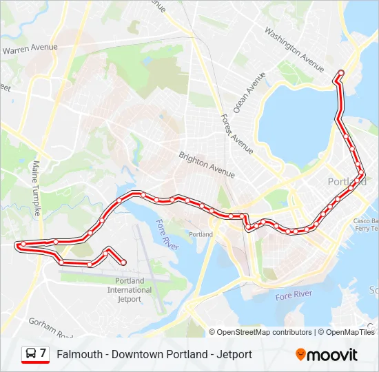 7 Bus Line Map