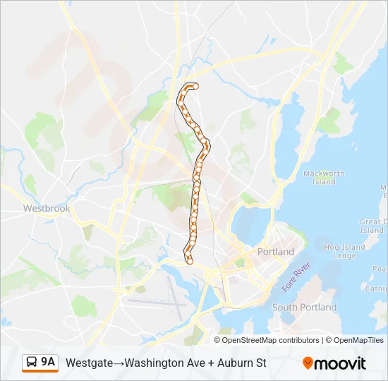 9A Bus Line Map