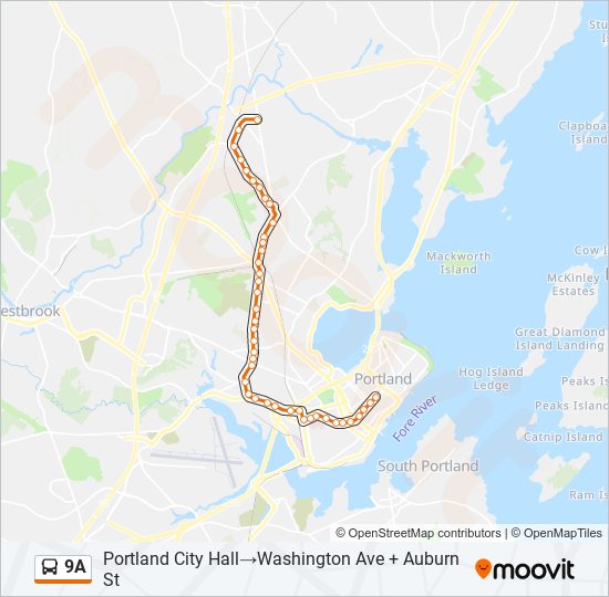 9A Bus Line Map