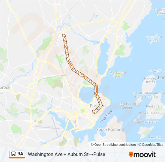 9A bus Line Map