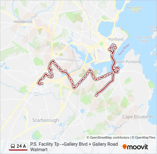 24 A Bus Line Map
