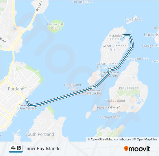 IB Ferry Line Map