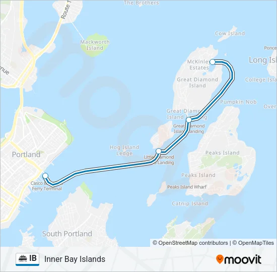 IB Ferry Line Map