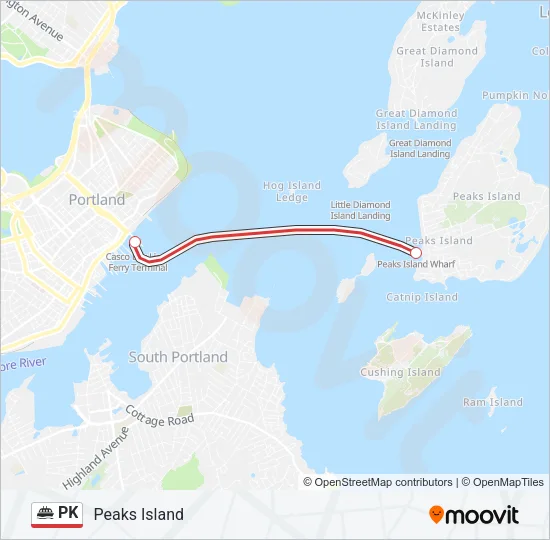 PK Ferry Line Map