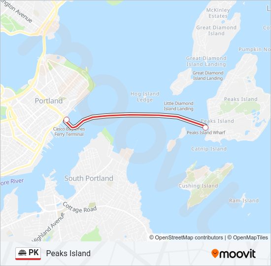 PK Ferry Line Map