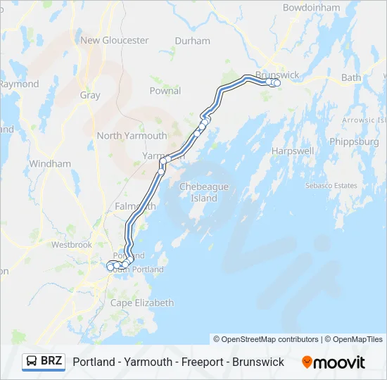 BRZ Bus Line Map