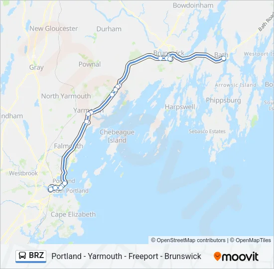 BRZ Bus Line Map