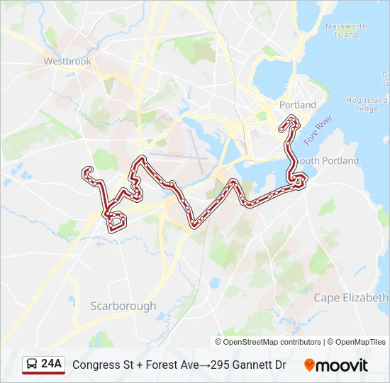 24A Bus Line Map