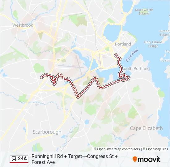24A Bus Line Map