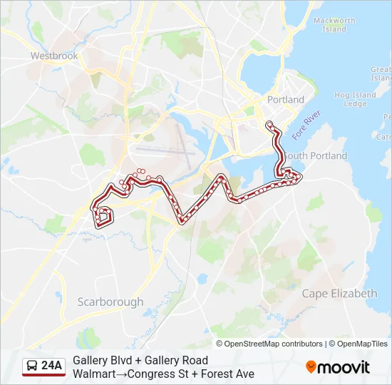 24A Bus Line Map