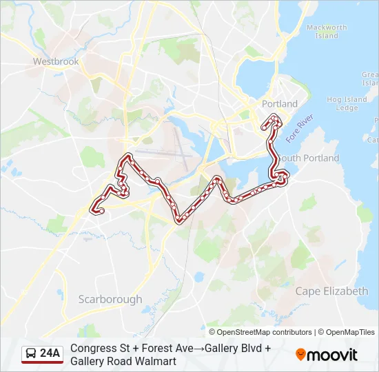 24A Bus Line Map