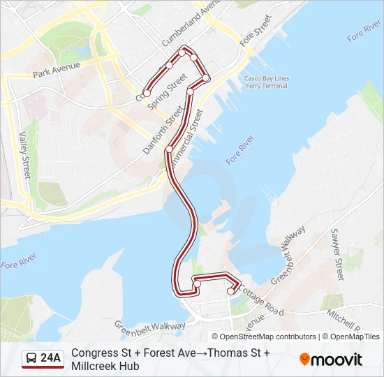 24A Bus Line Map
