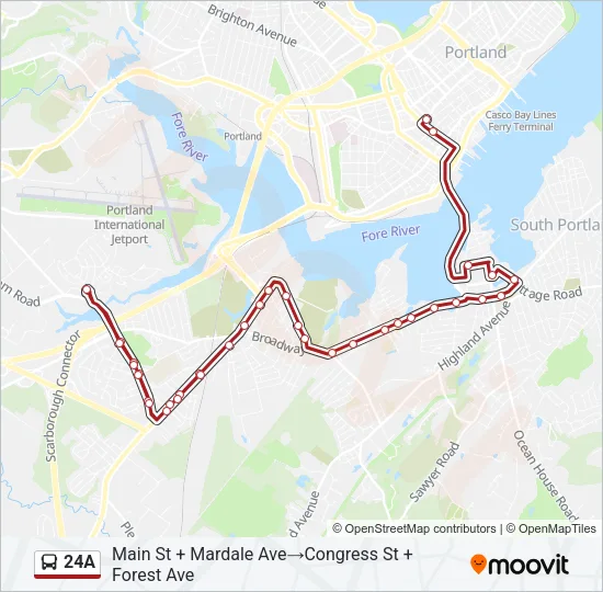 24A Bus Line Map