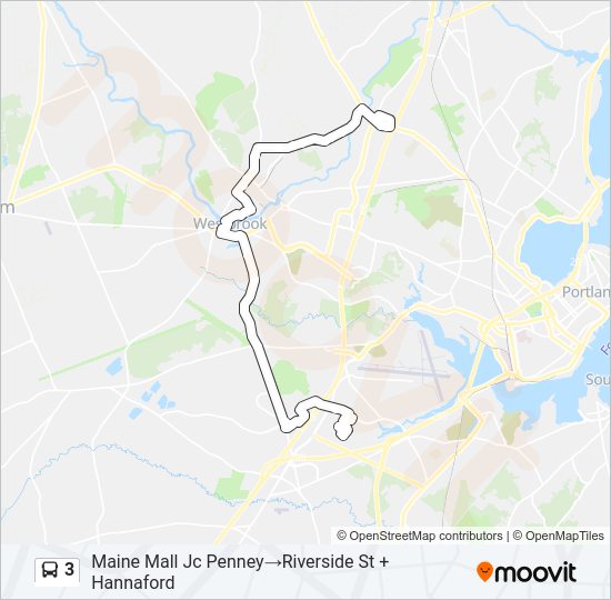 3 Route Schedules Stops Maps Maine Mall Jc Penney Riverside St Hannaford Updated