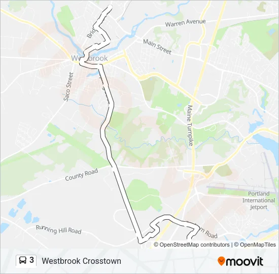 3 Bus Line Map