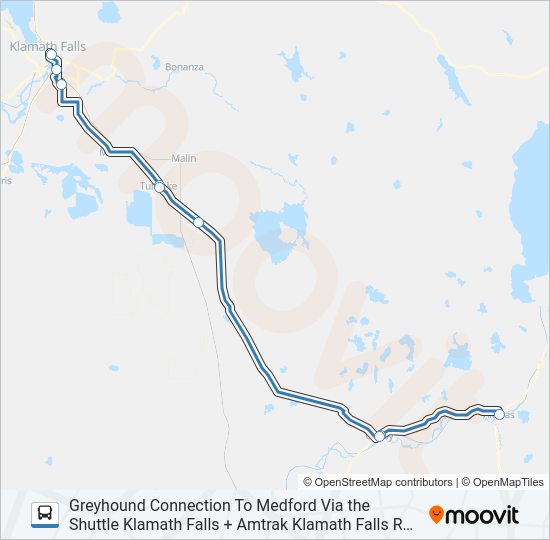 KLAMATH FALLS bus Line Map