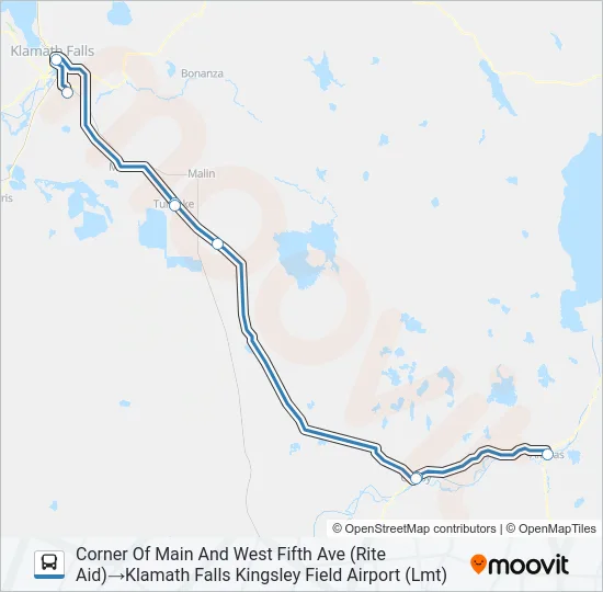 KLAMATH FALLS Bus Line Map