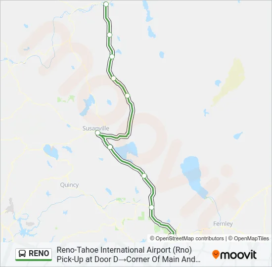 RENO Bus Line Map