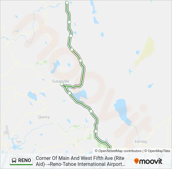 RENO Bus Line Map