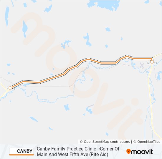 CANBY bus Line Map