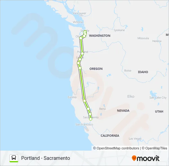 FLIXBUS N2111 Bus Line Map