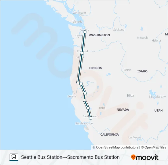 GREYHOUND US0500 Bus Line Map