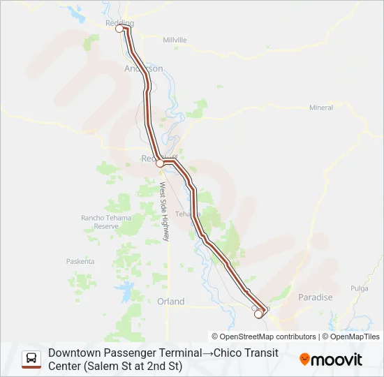99X Bus Line Map