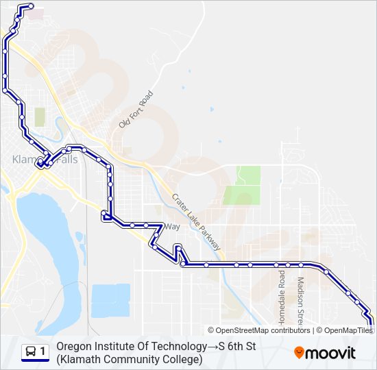 1 Bus Line Map