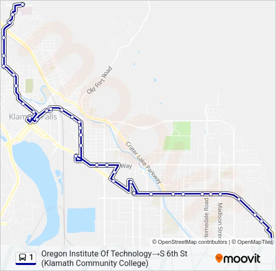 1 Bus Line Map