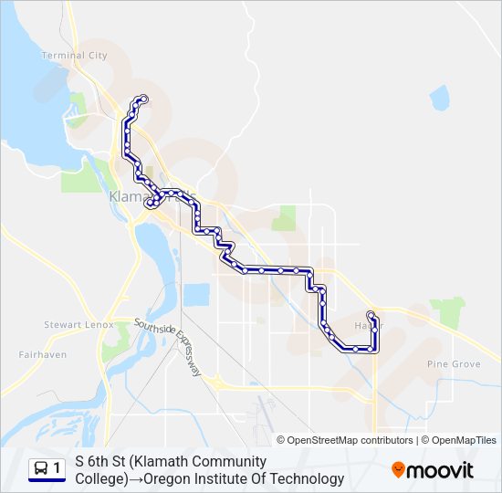 1 Bus Line Map