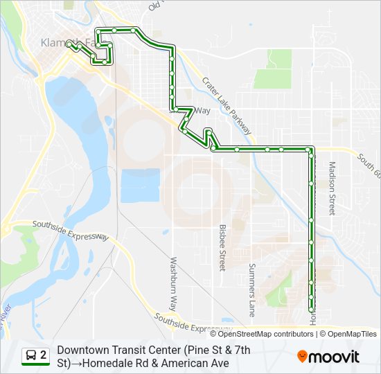 2 Bus Line Map