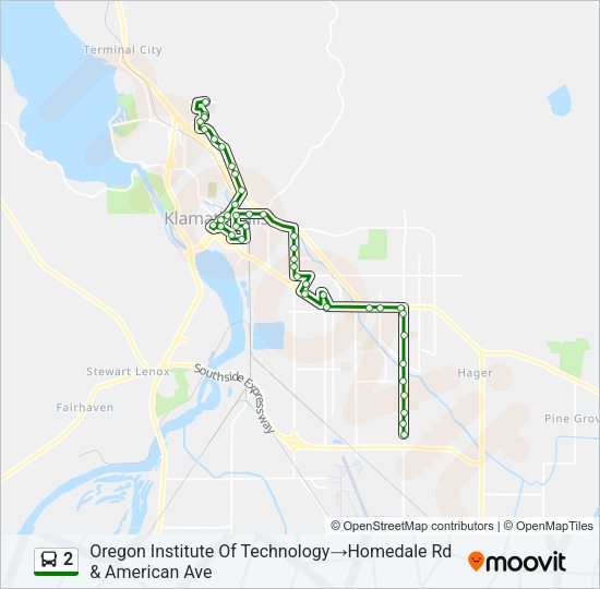 2 Bus Line Map