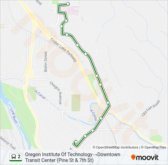 2 Bus Line Map