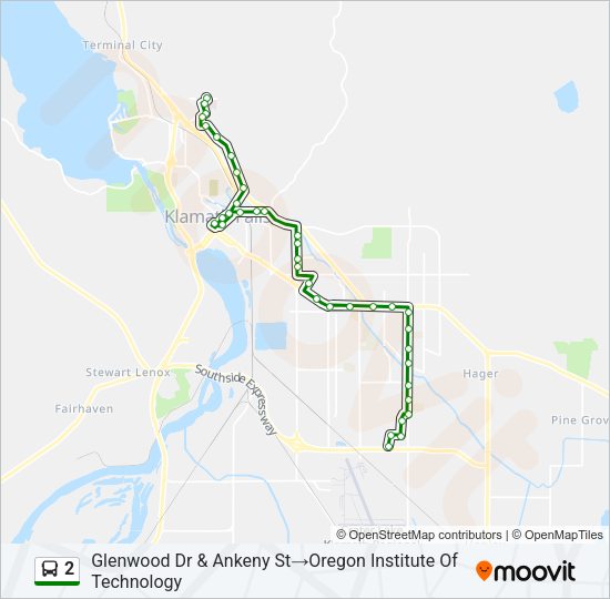 2 Bus Line Map