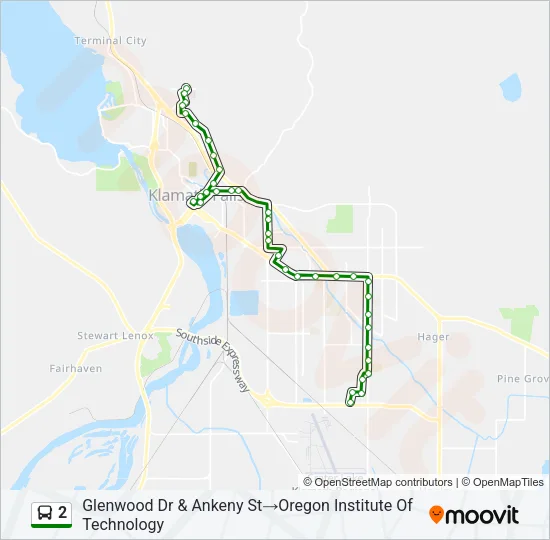 2 Bus Line Map
