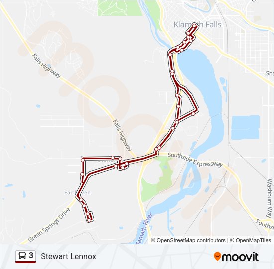 3 Bus Line Map