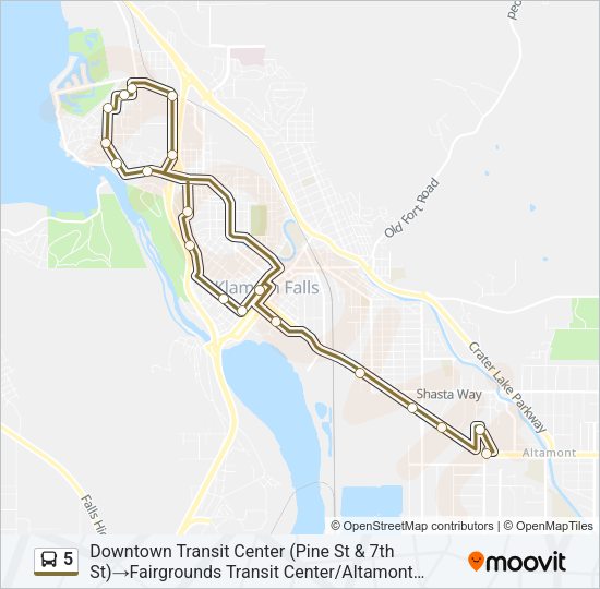 5 Bus Line Map