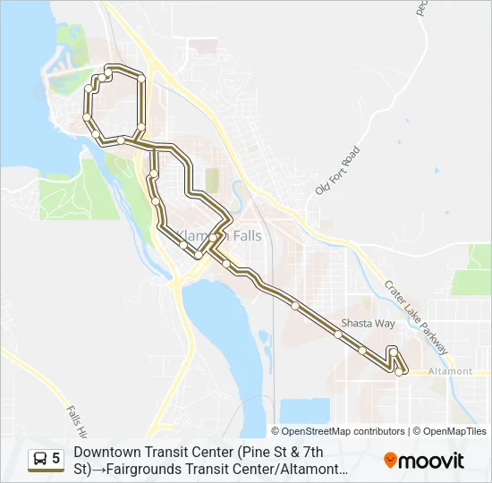 5 Bus Line Map