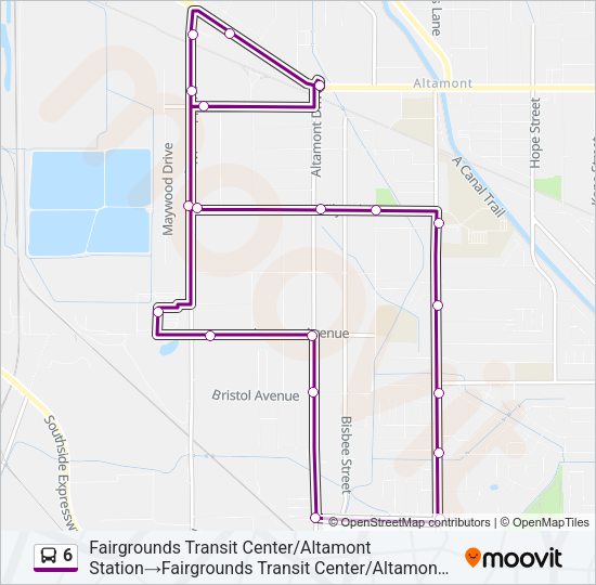 6 Bus Line Map